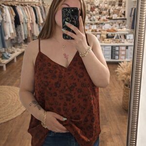 a new day Brown Leopard Print V-Neck Cami